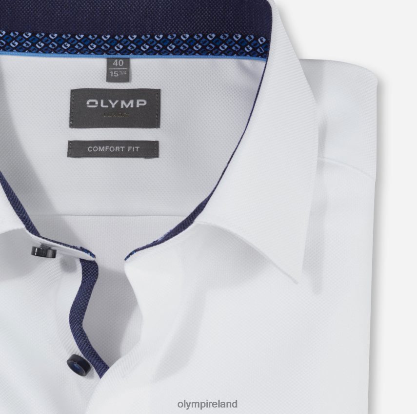 Clothing OLYMP Luxor Comfort Fit, Business Shirt, New Kent, White 24L8461636