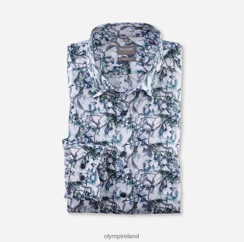 Clothing OLYMP Luxor Comfort Fit, Business Shirt, Under Button-Down, Aqua 24L8461576