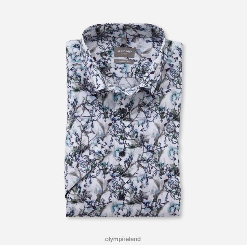 Clothing OLYMP Luxor Comfort Fit, Business Shirt, Under Button-Down, Aqua 24L8461624