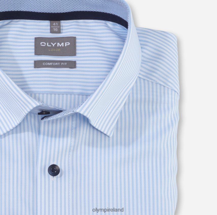 Clothing OLYMP Luxor Comfort Fit, Business Shirt, Under Button-Down, Bleu 24L8461494