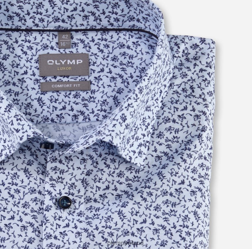 Clothing OLYMP Luxor Comfort Fit, Business Shirt, Under Button-Down, Bleu 24L8461590