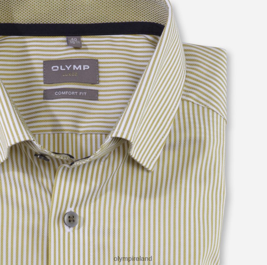 Clothing OLYMP Luxor Comfort Fit, Business Shirt, Under Button-Down, Lime 24L8461599