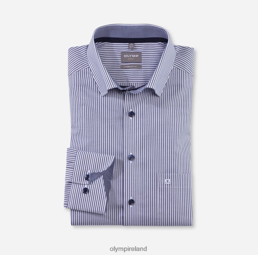 Clothing OLYMP Luxor Comfort Fit, Business Shirt, Under Button-Down, Marine 24L8461516
