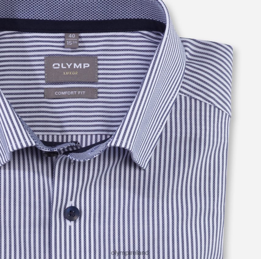Clothing OLYMP Luxor Comfort Fit, Business Shirt, Under Button-Down, Marine 24L8461516