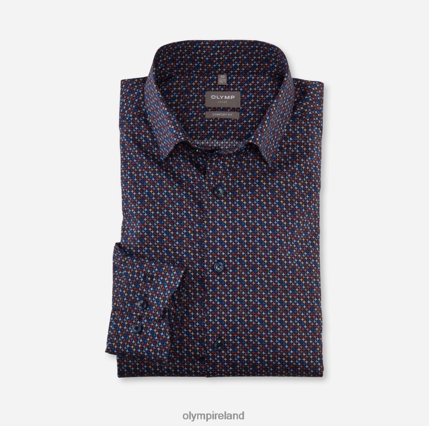 Clothing OLYMP Luxor Comfort Fit, Business Shirt, Under Button-Down, Red 24L8461670