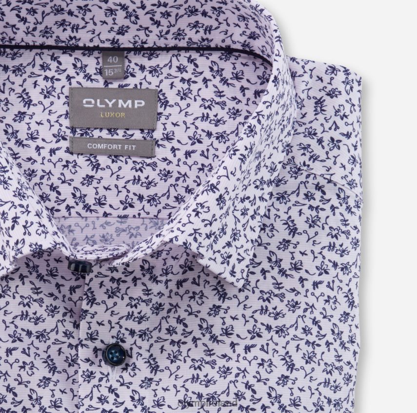 Clothing OLYMP Luxor Comfort Fit, Business Shirt, Under Button-Down, Rose 24L8461529
