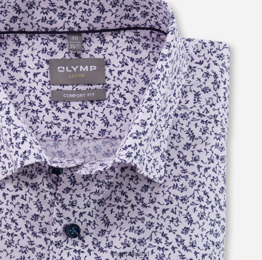 Clothing OLYMP Luxor Comfort Fit, Business Shirt, Under Button-Down, Rose 24L8461582