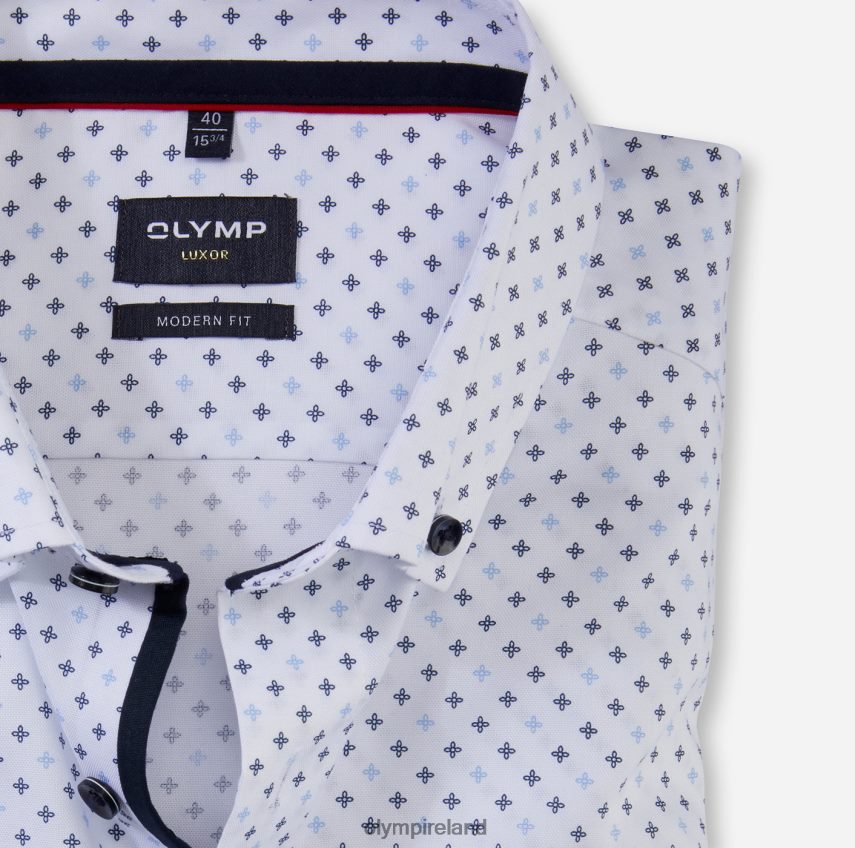 Clothing OLYMP Luxor Modern Fit, Business Shirt, Button-Down, Bleu 24L8461253