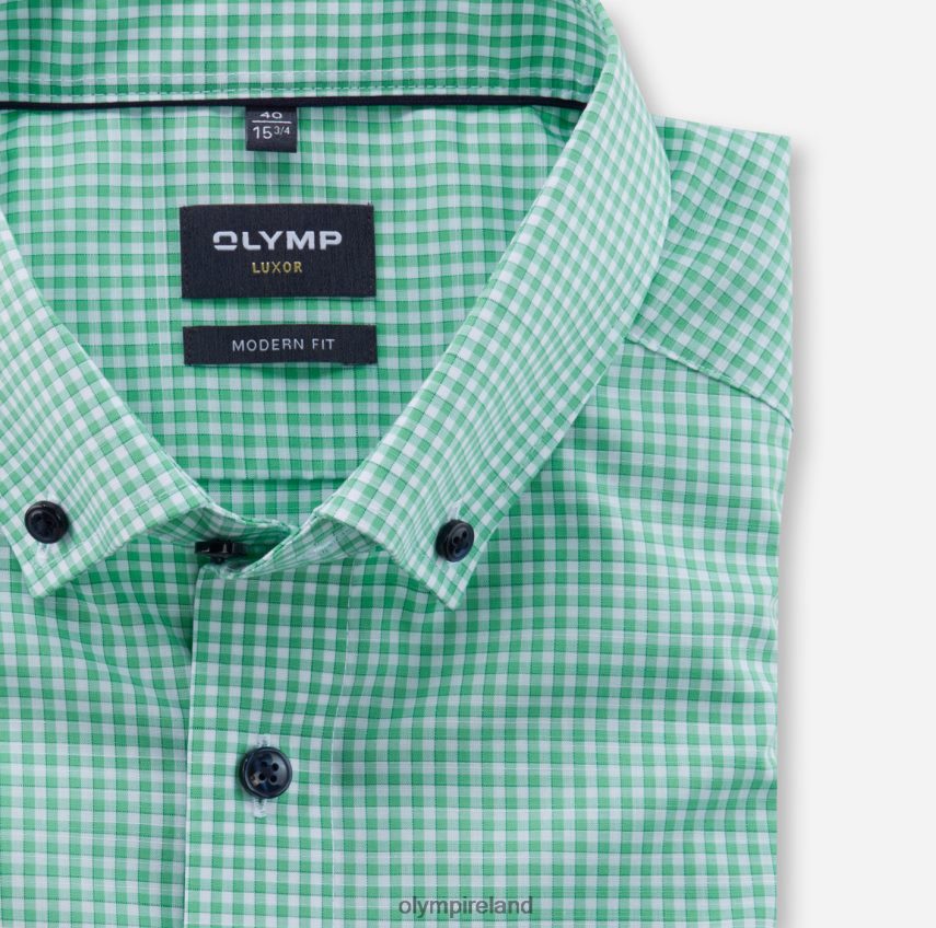 Clothing OLYMP Luxor Modern Fit, Business Shirt, Button-Down, Light Green 24L8461208