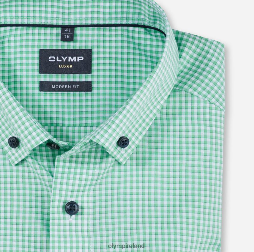 Clothing OLYMP Luxor Modern Fit, Business Shirt, Button-Down, Light Green 24L8461332