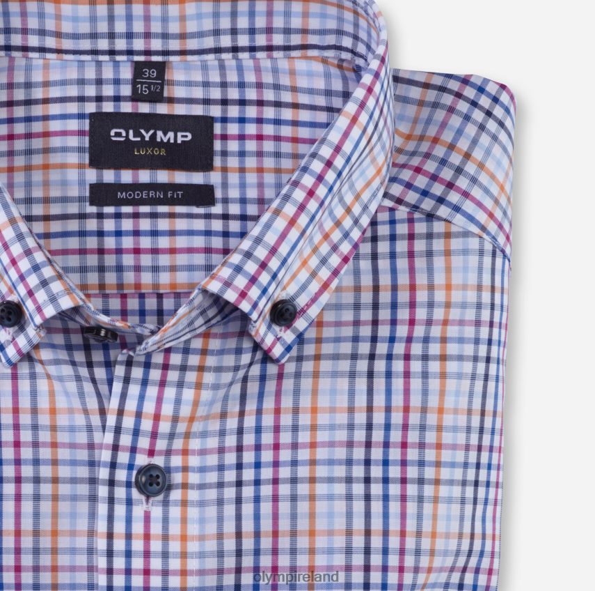 Clothing OLYMP Luxor Modern Fit, Business Shirt, Button-Down, Orange 24L8461213