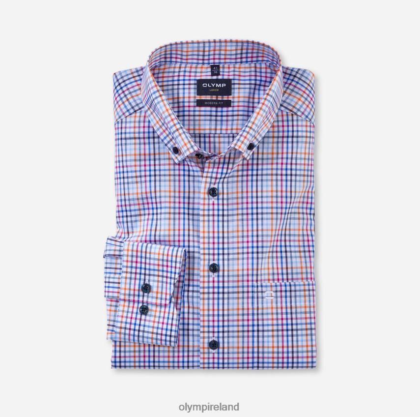 Clothing OLYMP Luxor Modern Fit, Business Shirt, Button-Down, Orange 24L8461231