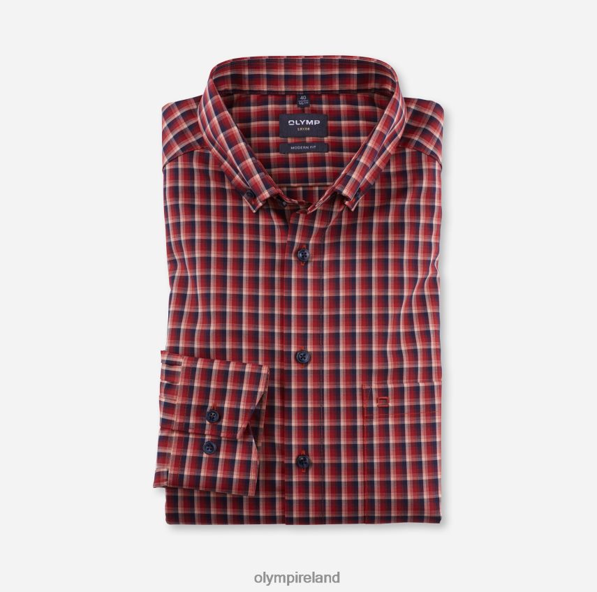 Clothing OLYMP Luxor Modern Fit, Business Shirt, Button-Down, Red 24L8461072