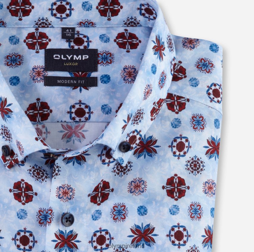 Clothing OLYMP Luxor Modern Fit, Business Shirt, Button-Down, Red 24L846924