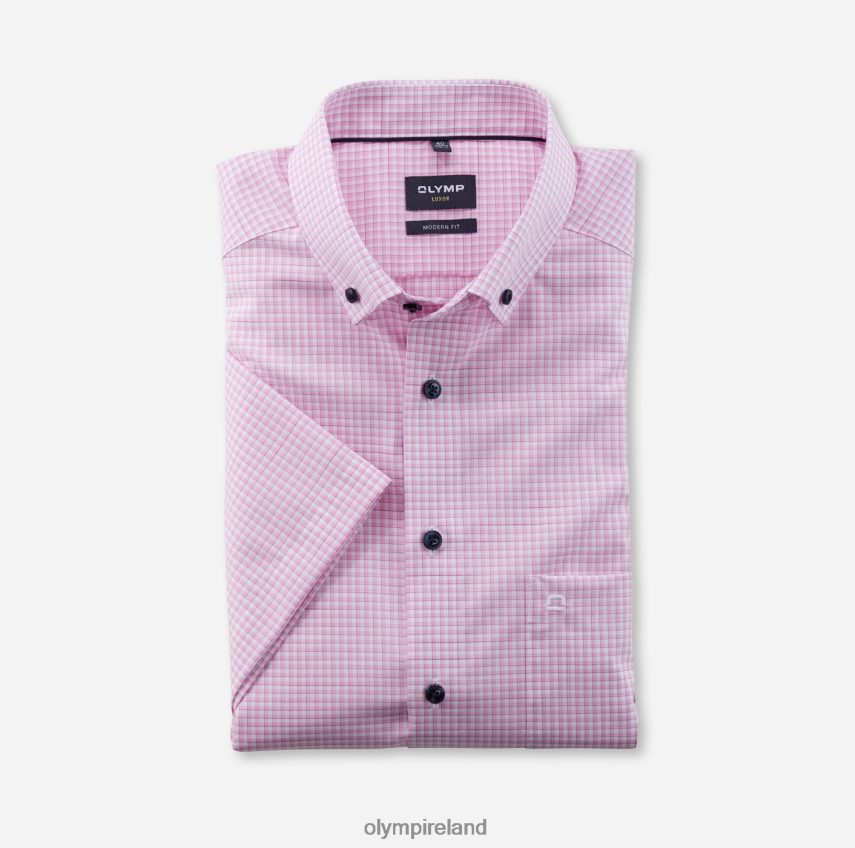 Clothing OLYMP Luxor Modern Fit, Business Shirt, Button-Down, Rose 24L8461151