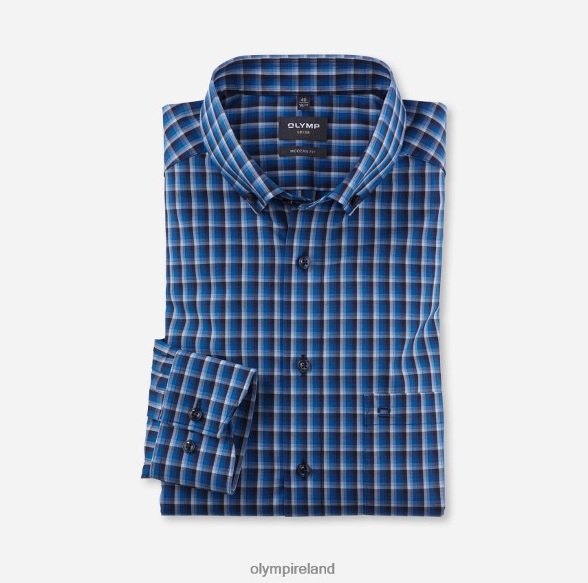 Clothing OLYMP Luxor Modern Fit, Business Shirt, Button-Down, Royal 24L8461054