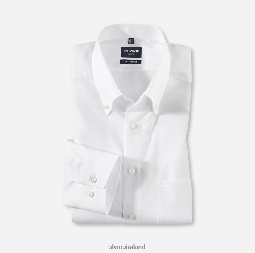 Clothing OLYMP Luxor Modern Fit, Business Shirt, Button-Down, White 24L8461377