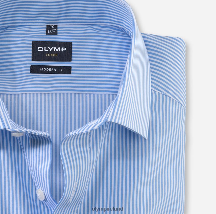 Clothing OLYMP Luxor Modern Fit, Business Shirt, Global Kent, Bleu 24L8461015