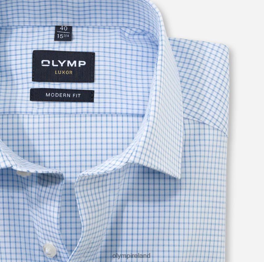 Clothing OLYMP Luxor Modern Fit, Business Shirt, Global Kent, Bleu 24L8461023