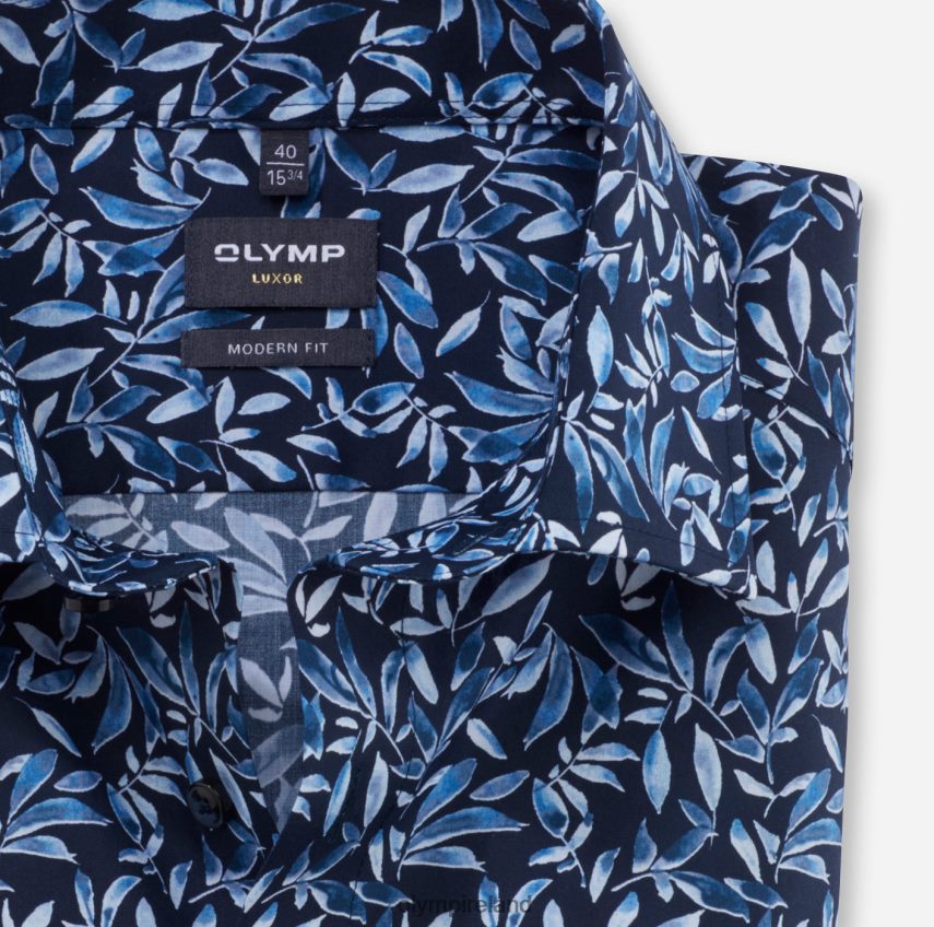 Clothing OLYMP Luxor Modern Fit, Business Shirt, Global Kent, Bleu 24L8461041