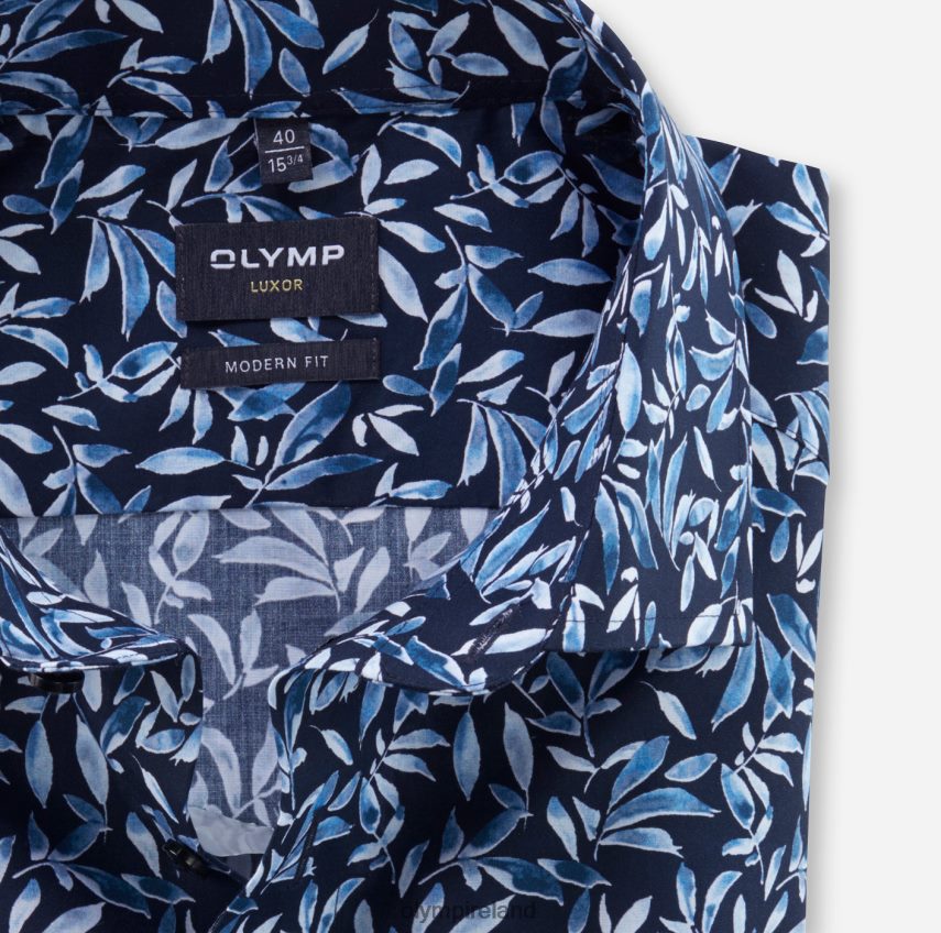 Clothing OLYMP Luxor Modern Fit, Business Shirt, Global Kent, Bleu 24L8461121