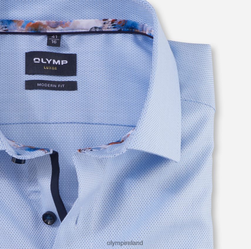 Clothing OLYMP Luxor Modern Fit, Business Shirt, Global Kent, Bleu 24L8461227