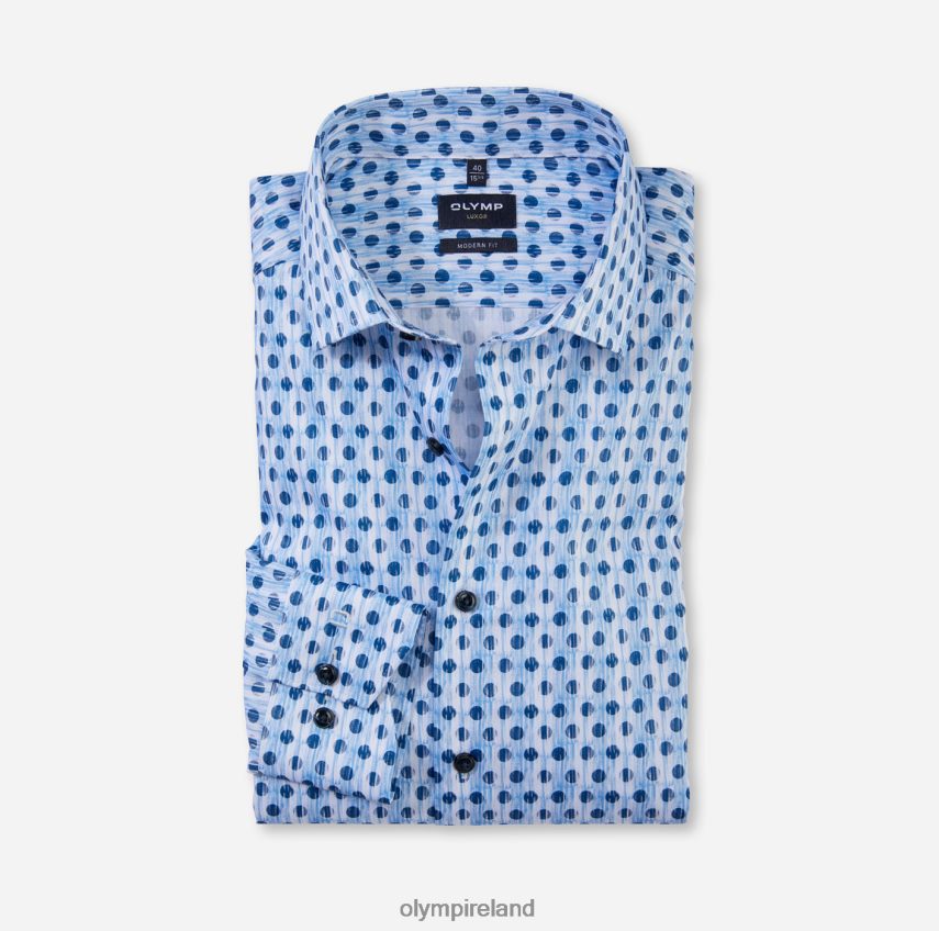 Clothing OLYMP Luxor Modern Fit, Business Shirt, Global Kent, Bleu 24L846948