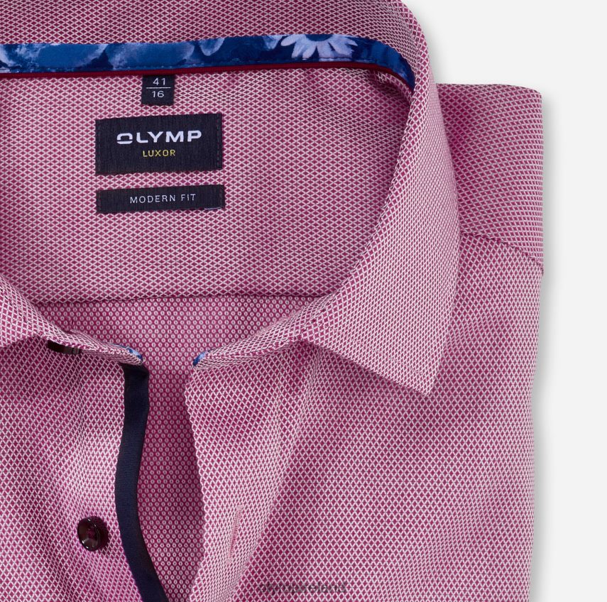 Clothing OLYMP Luxor Modern Fit, Business Shirt, Global Kent, Fuchsia 24L8461255