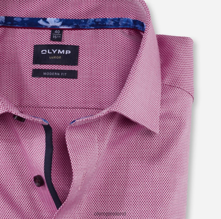 Clothing OLYMP Luxor Modern Fit, Business Shirt, Global Kent, Fuchsia 24L8461323