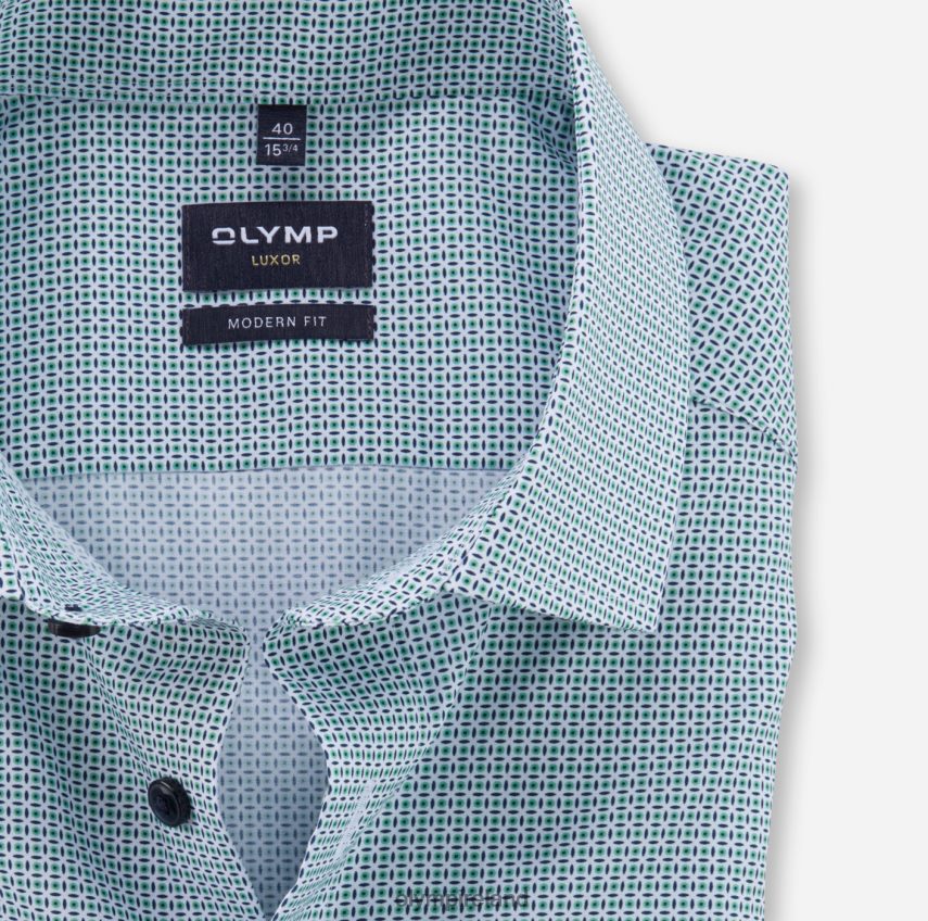 Clothing OLYMP Luxor Modern Fit, Business Shirt, Global Kent, Light Green 24L8461222