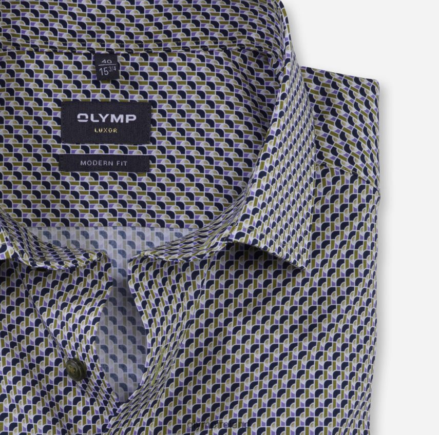 Clothing OLYMP Luxor Modern Fit, Business Shirt, Global Kent, Lime 24L8461088