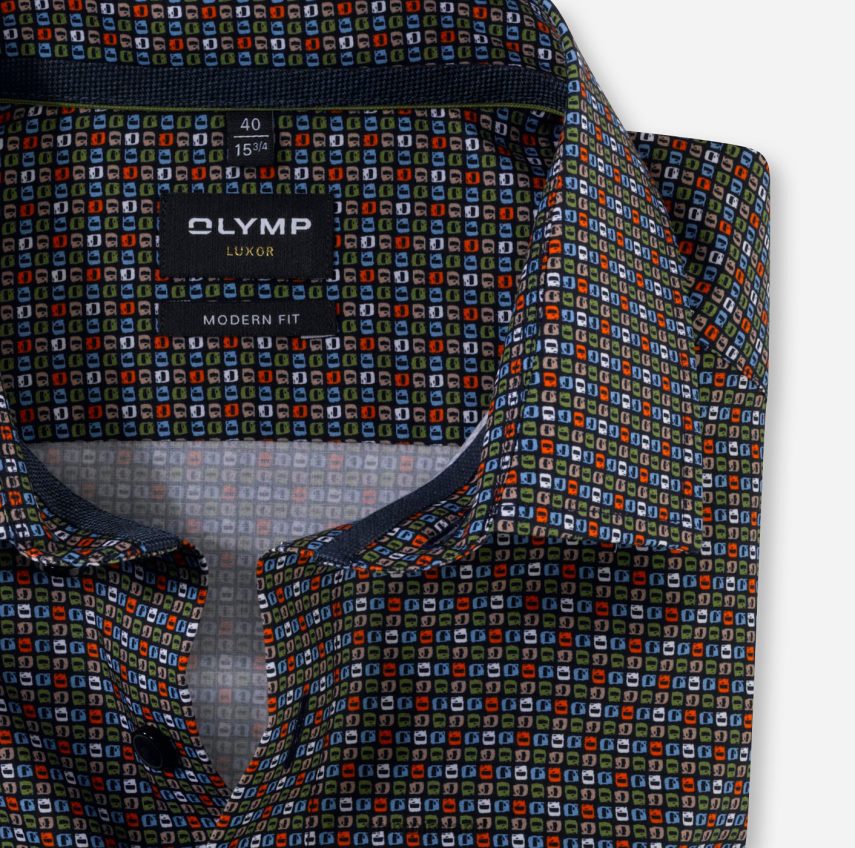 Clothing OLYMP Luxor Modern Fit, Business Shirt, Global Kent, Lime 24L8461142