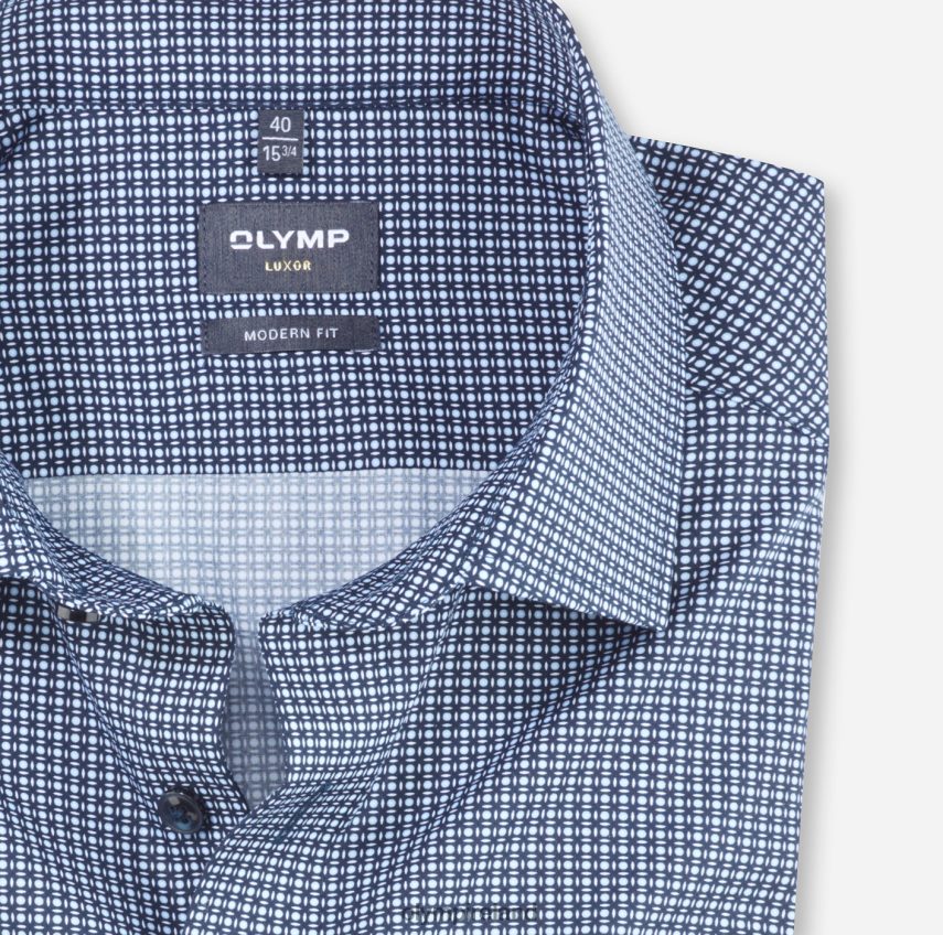 Clothing OLYMP Luxor Modern Fit, Business Shirt, Global Kent, Marine 24L8461090