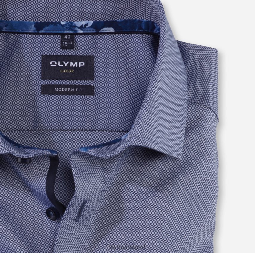 Clothing OLYMP Luxor Modern Fit, Business Shirt, Global Kent, Marine 24L8461132