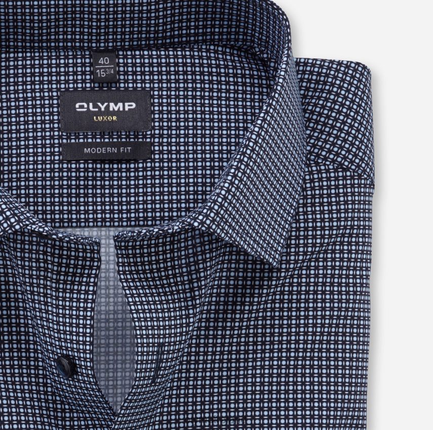 Clothing OLYMP Luxor Modern Fit, Business Shirt, Global Kent, Marine 24L8461157