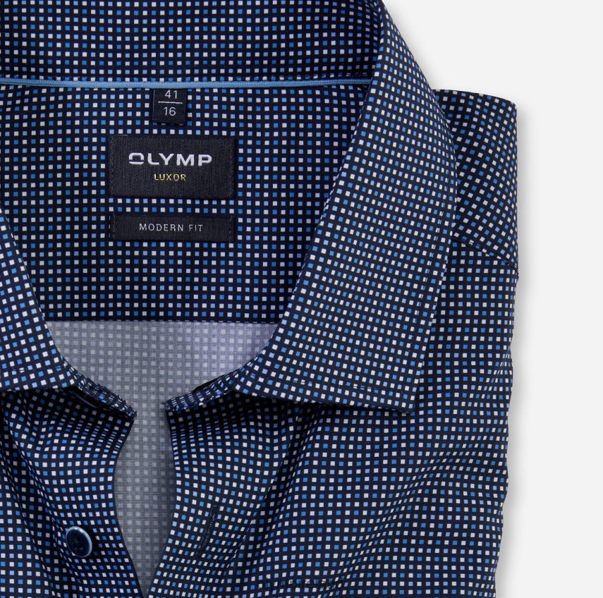 Clothing OLYMP Luxor Modern Fit, Business Shirt, Global Kent, Marine 24L846933