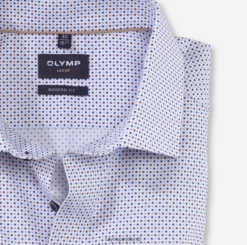 Clothing OLYMP Luxor Modern Fit, Business Shirt, Global Kent, Natural 24L8461115