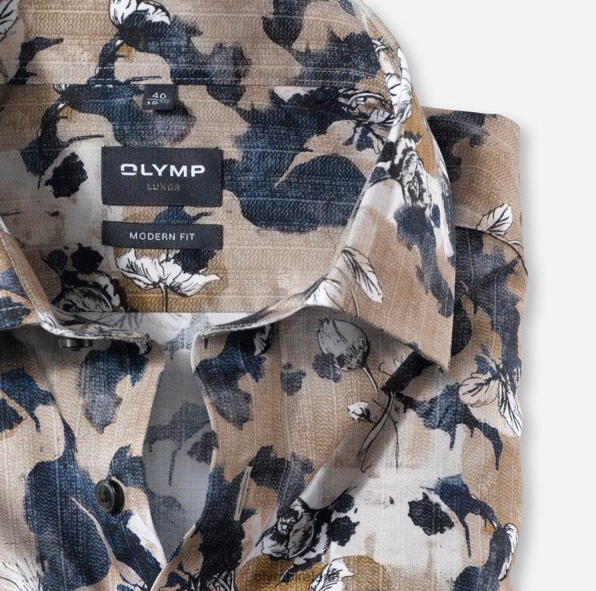 Clothing OLYMP Luxor Modern Fit, Business Shirt, Global Kent, Natural 24L8461195