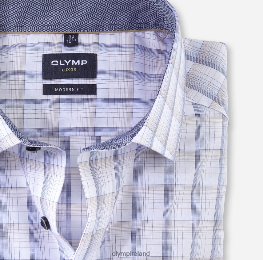 Clothing OLYMP Luxor Modern Fit, Business Shirt, Global Kent, Natural 24L846922
