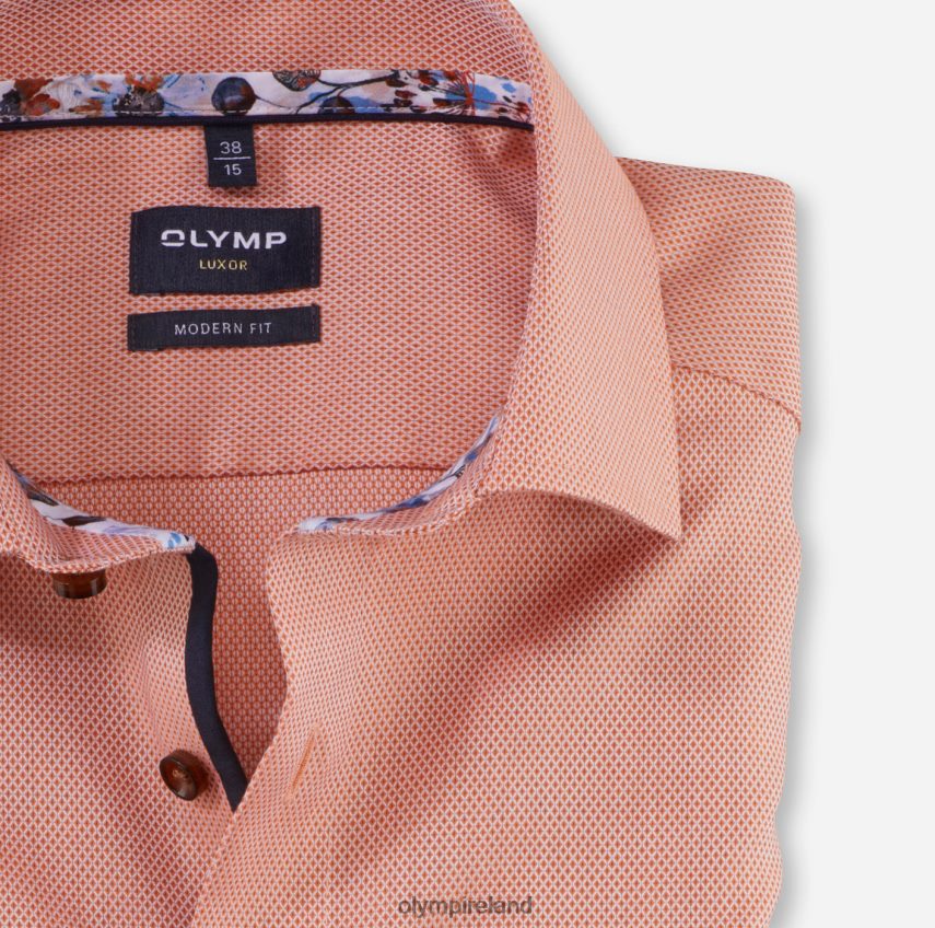 Clothing OLYMP Luxor Modern Fit, Business Shirt, Global Kent, Orange 24L846952