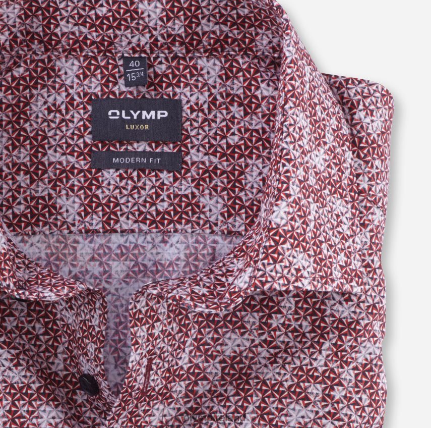 Clothing OLYMP Luxor Modern Fit, Business Shirt, Global Kent, Red 24L8461007