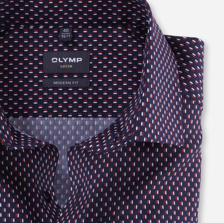 Clothing OLYMP Luxor Modern Fit, Business Shirt, Global Kent, Red 24L8461021