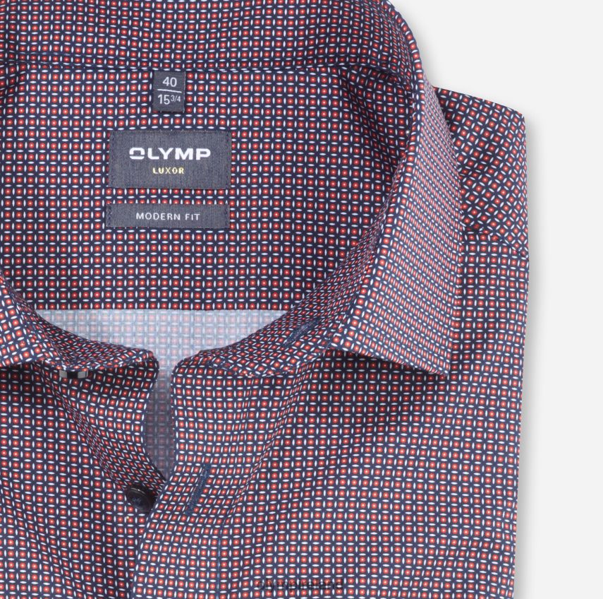 Clothing OLYMP Luxor Modern Fit, Business Shirt, Global Kent, Red 24L8461230