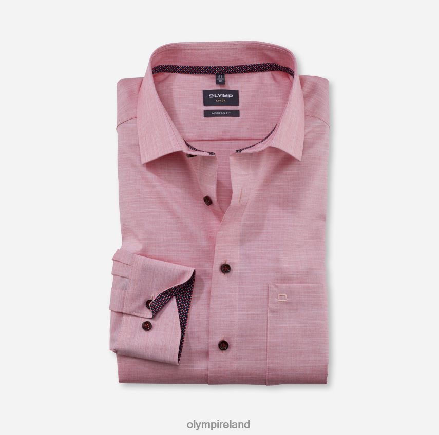 Clothing OLYMP Luxor Modern Fit, Business Shirt, Global Kent, Red 24L8461298