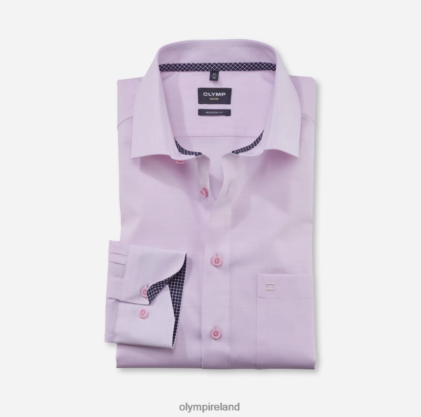 Clothing OLYMP Luxor Modern Fit, Business Shirt, Global Kent, Rose 24L8461314