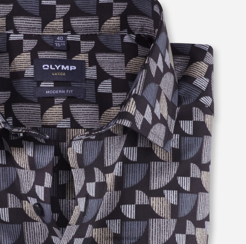 Clothing OLYMP Luxor Modern Fit, Business Shirt, Global Kent, Taupe 24L8461003