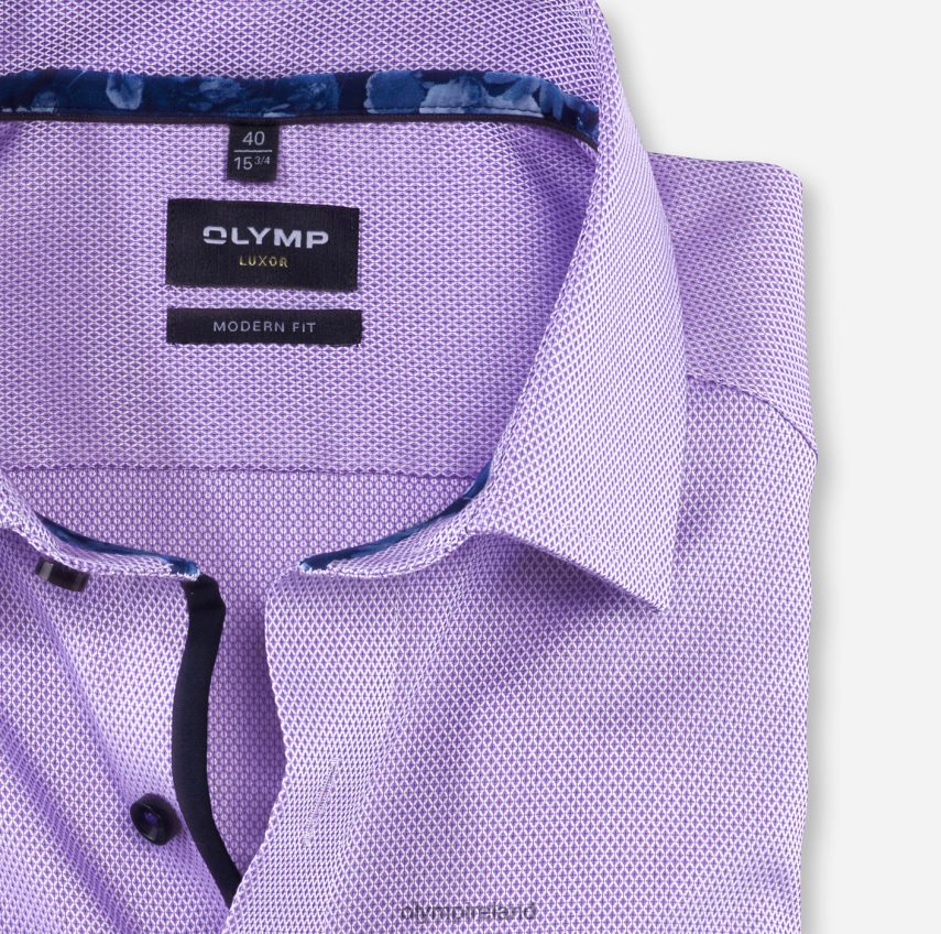 Clothing OLYMP Luxor Modern Fit, Business Shirt, Global Kent, Violet 24L8461308