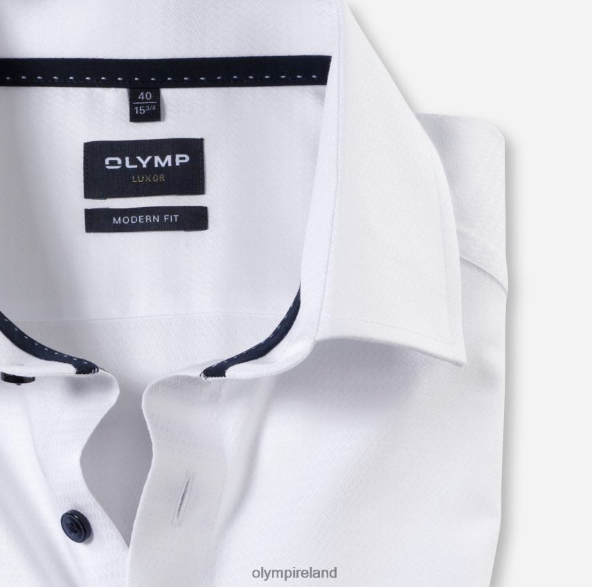 Clothing OLYMP Luxor Modern Fit, Business Shirt, Global Kent, White 24L8461258