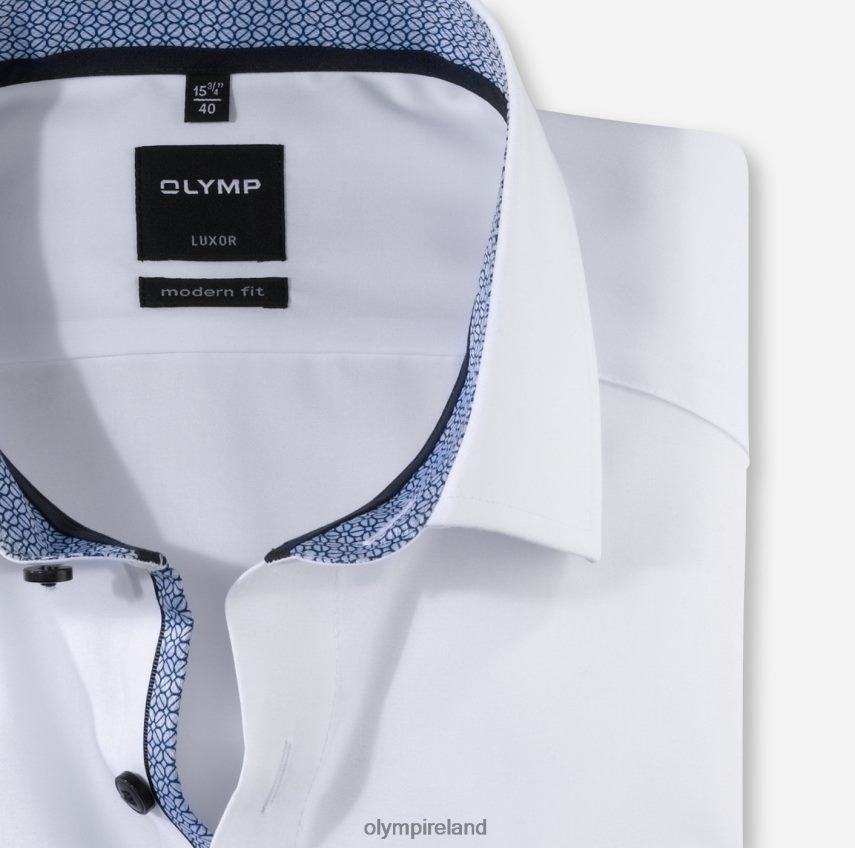 Clothing OLYMP Luxor Modern Fit, Business Shirt, Global Kent, White 24L846963