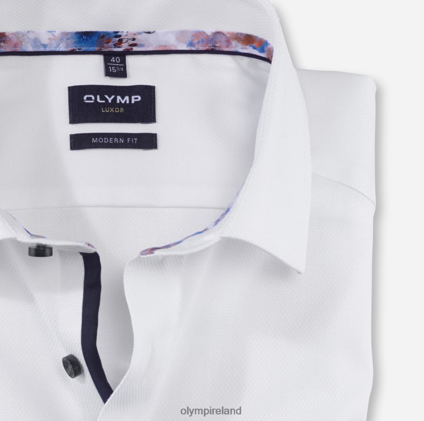 Clothing OLYMP Luxor Modern Fit, Business Shirt, Global Kent, White 24L846973